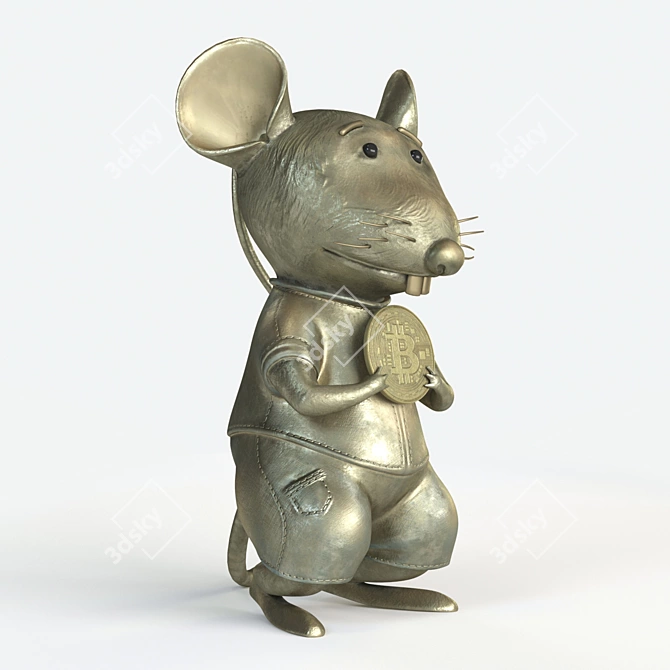 Crypto Rat: Bitcoin's Lucky Find 3D model image 1