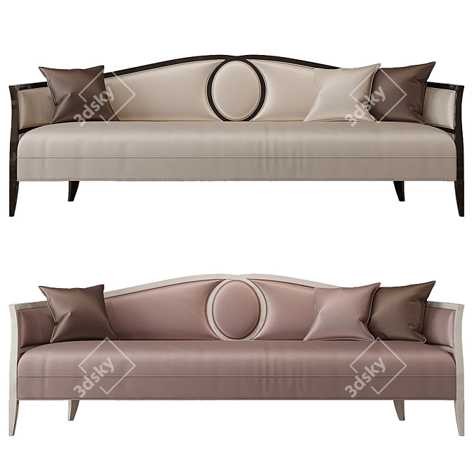 Luxurious Féraud Velvet Sofa 3D model image 2