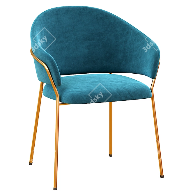 Sleek & Stylish Jazz Armchair 3D model image 2