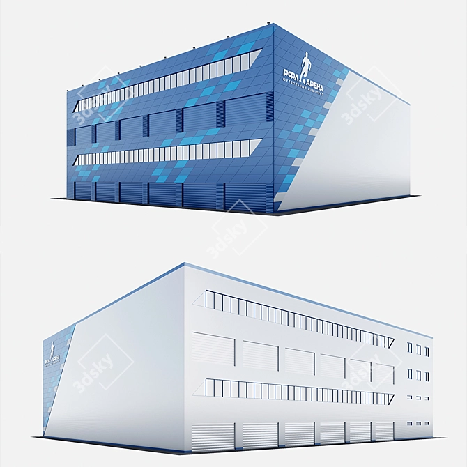 Modern Sports Academy 3D model image 2