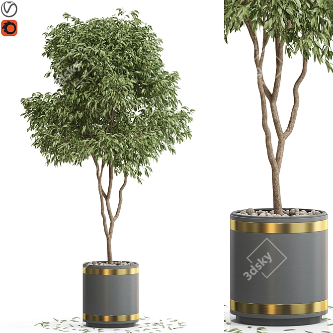 Botanical Bliss: 651 Greenery Collection 3D model image 1