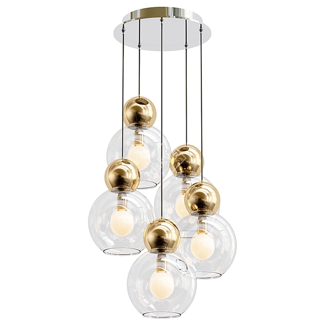 Elegant iLedeX Blossom Pendant Light 3D model image 1