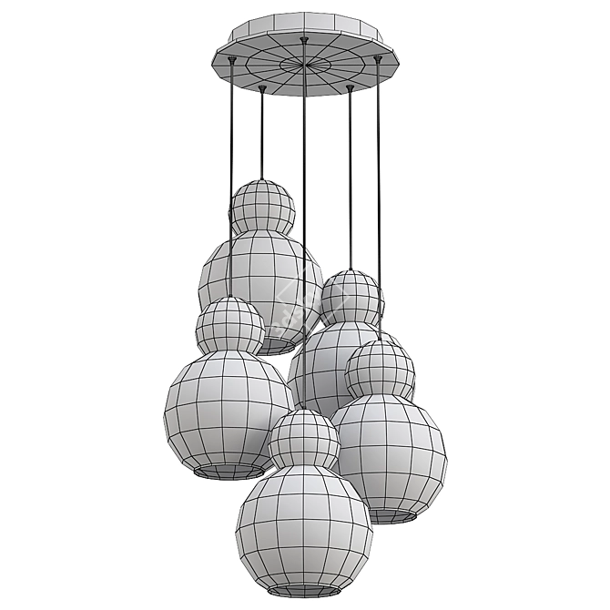 Elegant iLedeX Blossom Pendant Light 3D model image 2