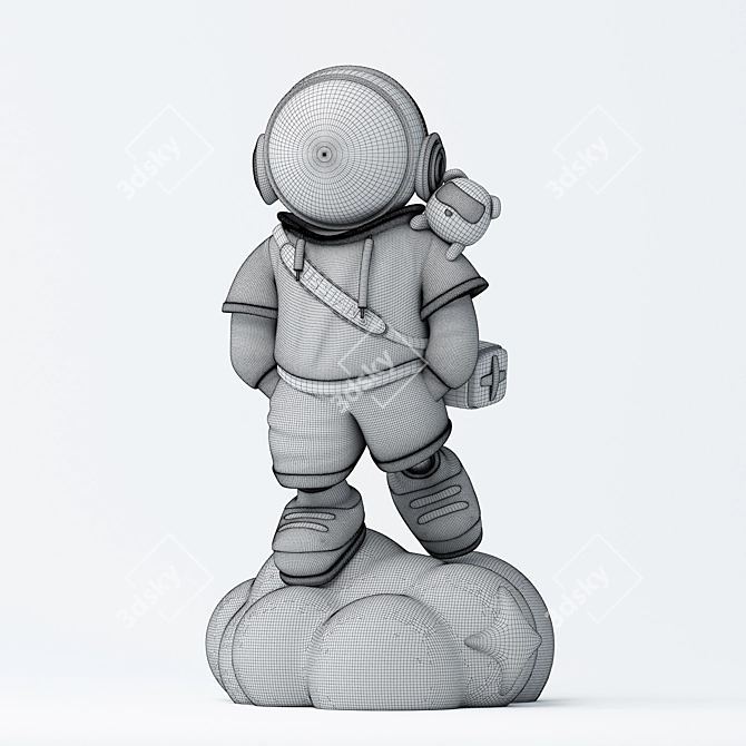 Cosmic Explorer: Astronaut Boy 3D model image 2