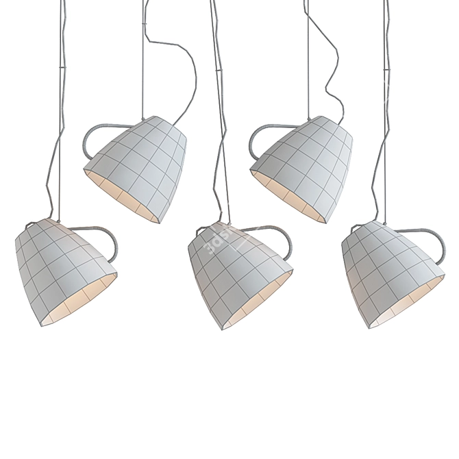 Nordic Teacup Pendant Light 3D model image 2