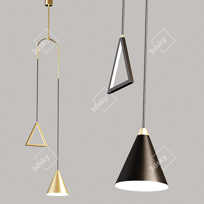 Modern LED Pendant Light - Fergus 3D model image 2