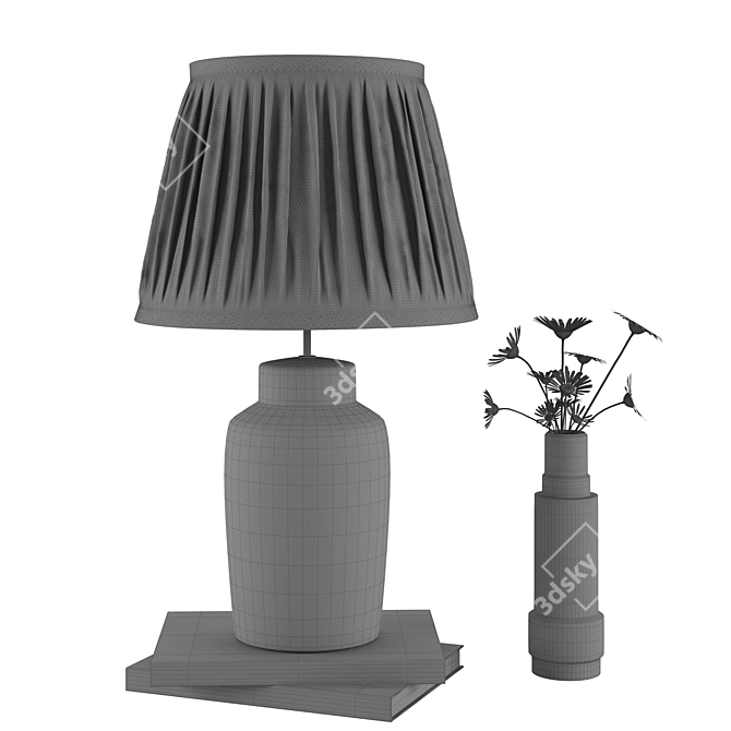 Elegant Gingembre Ceramic Table Lamp 3D model image 4