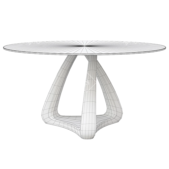 Modern Santos Dinner Table - Stylish and Functional 3D model image 3