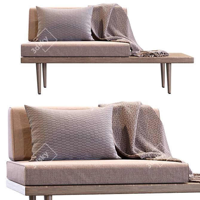 Casara Modern Armchair: Sleek and Comfy 3D model image 3