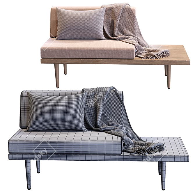 Casara Modern Armchair: Sleek and Comfy 3D model image 5