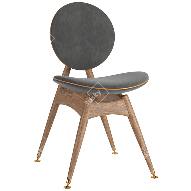 Elegant Circle Dining Chair 3D model image 1