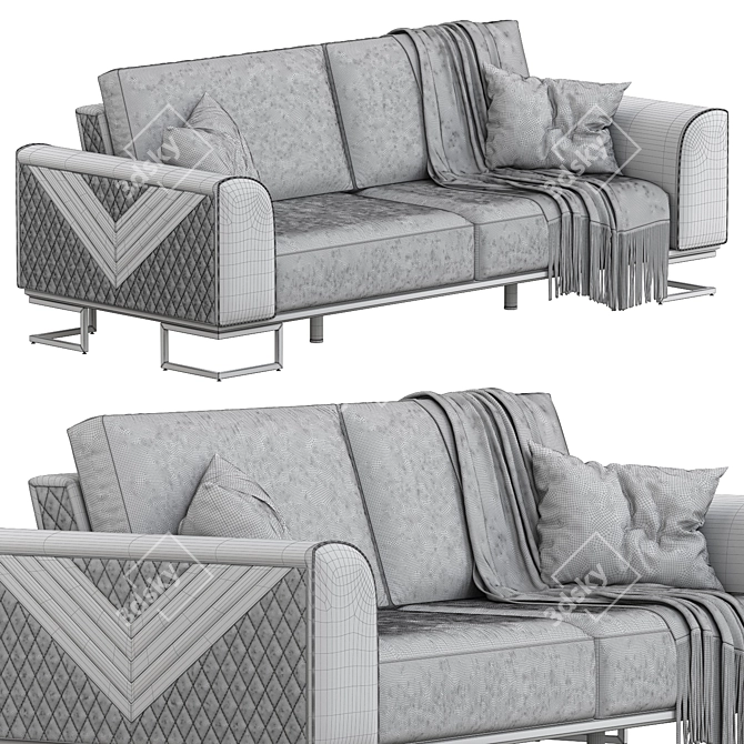 VIP Versace Sofa: Luxury and Elegance 3D model image 3