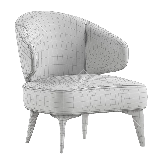 Comfortably Stylish Aston Armchair 3D model image 3