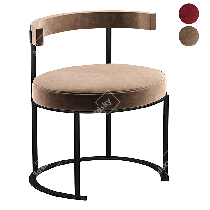 Sleek Modern Chair Giopangani 3D model image 1