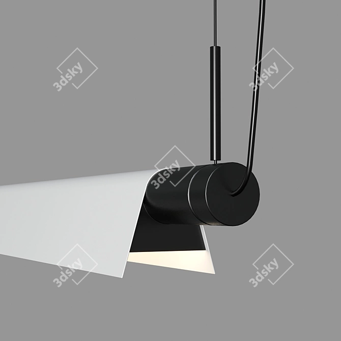 Compendium D81BW: Sleek Hanging Lamp 3D model image 4