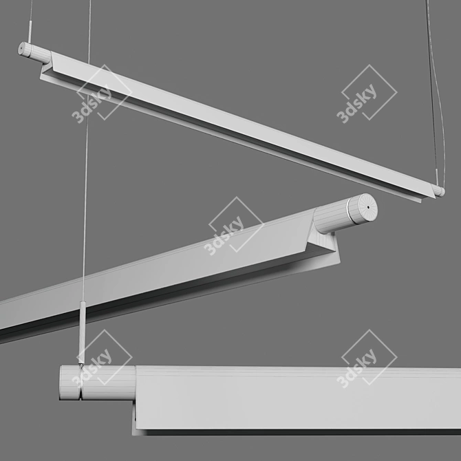 Compendium D81BW: Sleek Hanging Lamp 3D model image 5