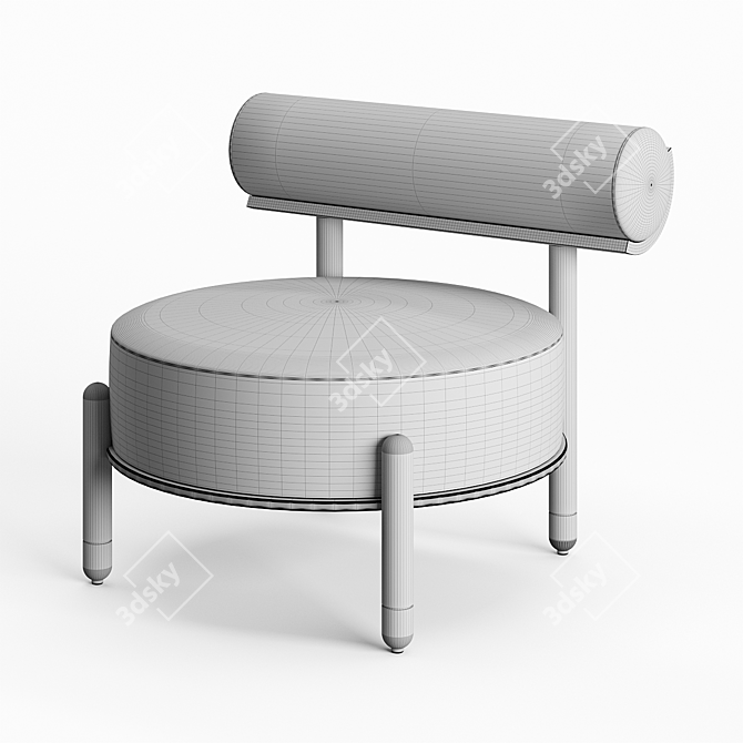 Elevate Your Space: Torii Slipper Chair 3D model image 2