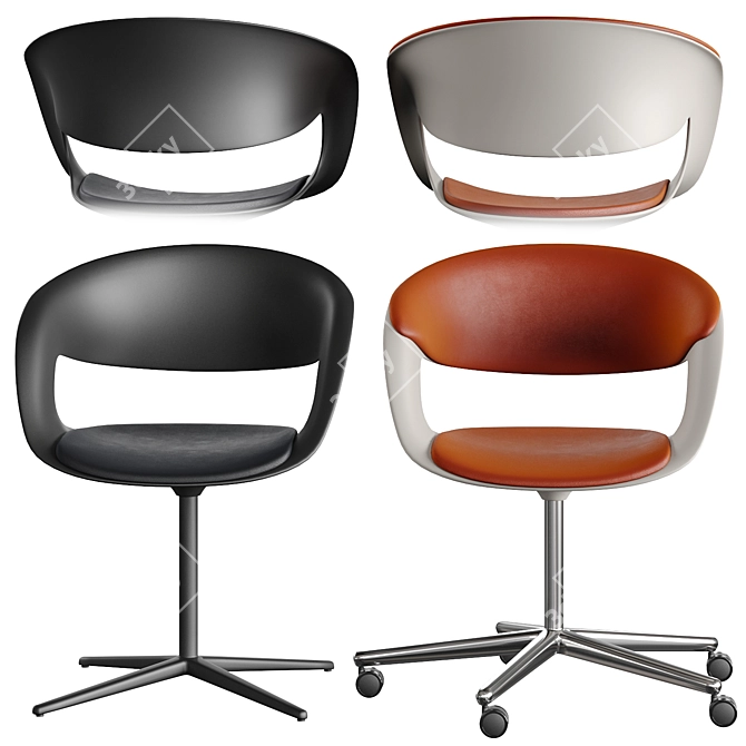 Elevated Comfort: The Lox Chair 3D model image 1