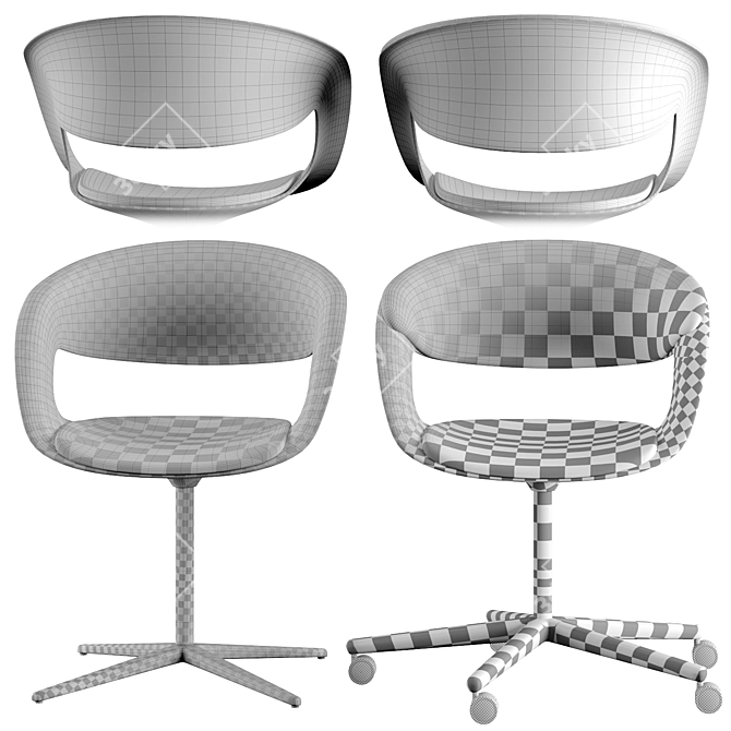 Elevated Comfort: The Lox Chair 3D model image 2