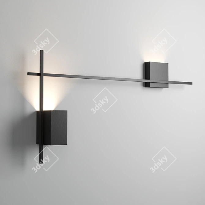 Modern Burton Wall Light 3D model image 2