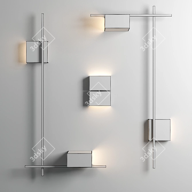 Modern Burton Wall Light 3D model image 3