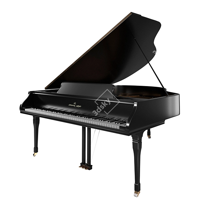 Elegant Classic Piano 3D model image 1