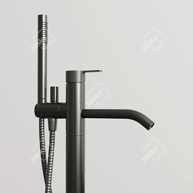 Inbani Arc: Modern Bathtub & Faucet Set 3D model image 4