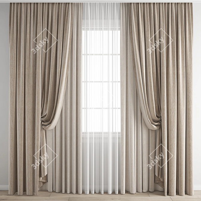 Polygonal Curtain Model 3D model image 1