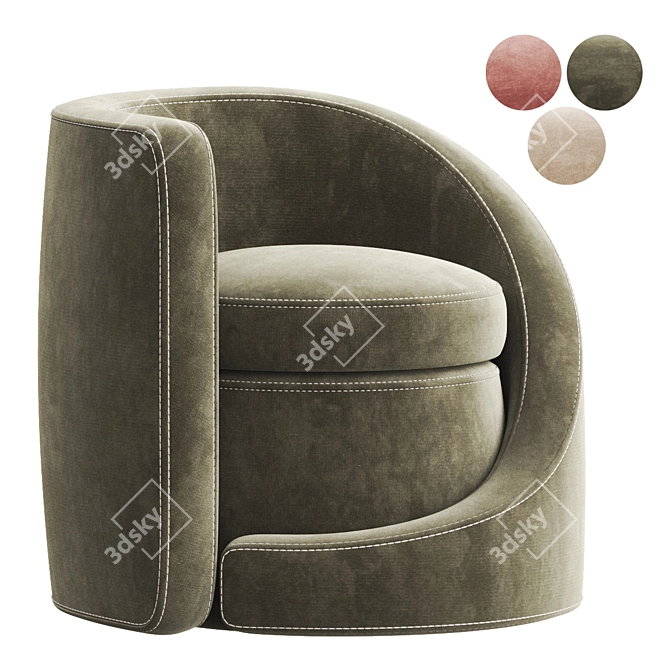 Spiral Lounge Chairs: Stylish and Comfortable 3D model image 1