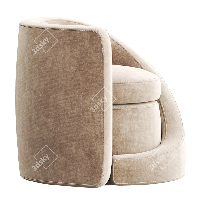 Spiral Lounge Chairs: Stylish and Comfortable 3D model image 2