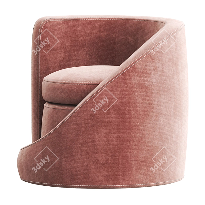 Spiral Lounge Chairs: Stylish and Comfortable 3D model image 3