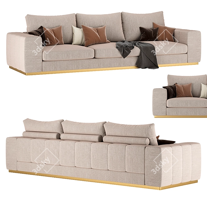 Modern Chic Charlie Sofa: An Elegant Addition to Any Space 3D model image 1