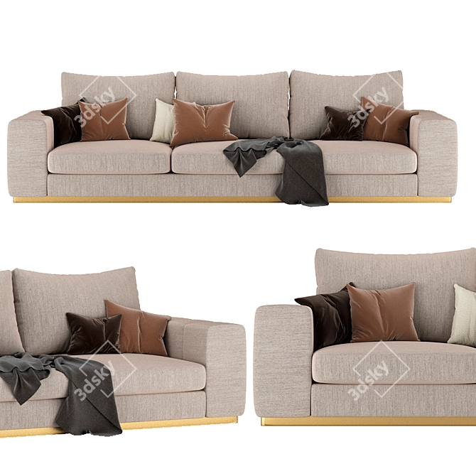 Modern Chic Charlie Sofa: An Elegant Addition to Any Space 3D model image 2