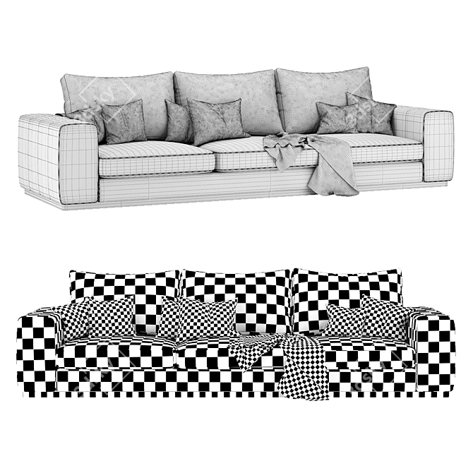 Modern Chic Charlie Sofa: An Elegant Addition to Any Space 3D model image 3