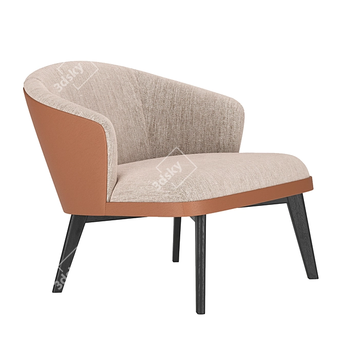 Nelly Armchair: Stylish and Comfortable 3D model image 3