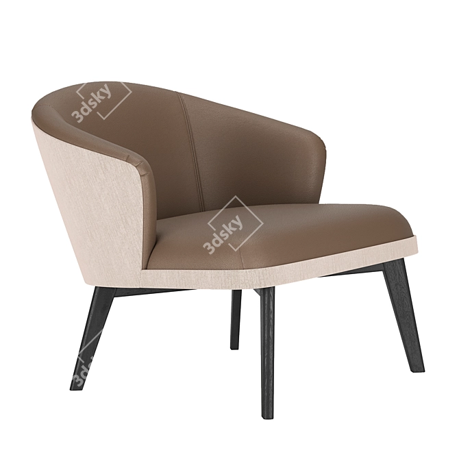 Nelly Armchair: Stylish and Comfortable 3D model image 4