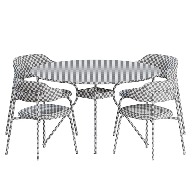 Modern Aloa Dining Set by Artifort 3D model image 2