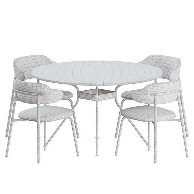 Modern Aloa Dining Set by Artifort 3D model image 3