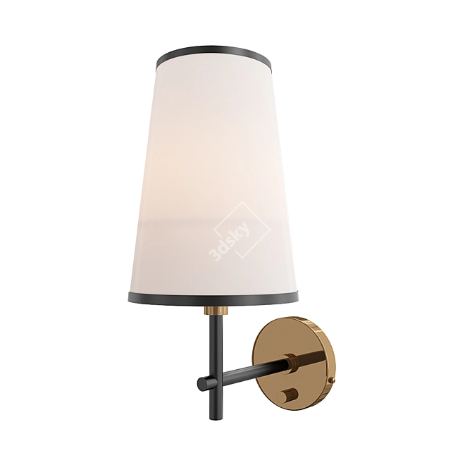 Sleek Noah Shaded Bath Sconce 3D model image 1