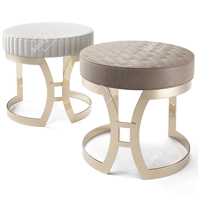 Montecarlo Stool: Elegant Comfort 3D model image 1