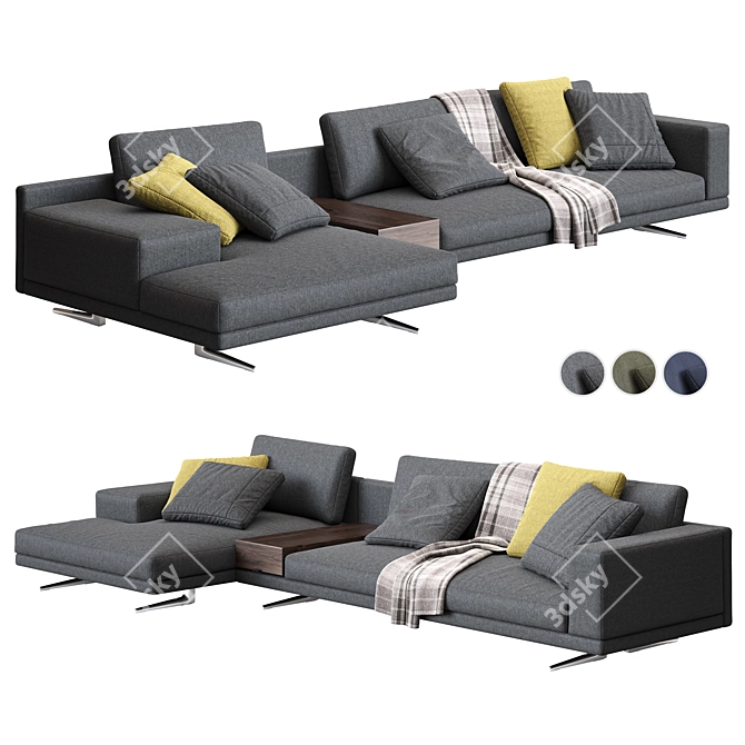 Poliform Mondrian Corner Sofa 3D model image 1