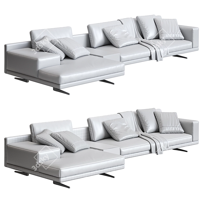 Poliform Mondrian Corner Sofa 3D model image 5