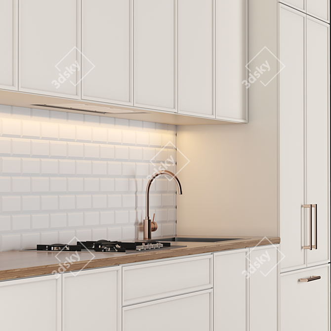 Modern Kitchen 46: Stylish and Functional 3D model image 3