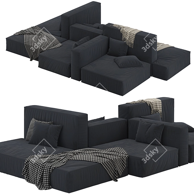 Luxury Arflex Marechiaro Sofa 3D model image 1