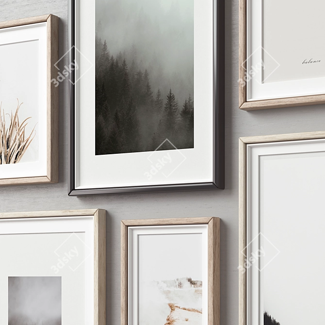 Multi-Frame Collection: Picture Frames Set 3D model image 6