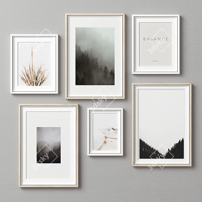 Multi-Frame Collection: Picture Frames Set 3D model image 11