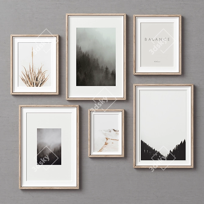 Multi-Frame Collection: Picture Frames Set 3D model image 12