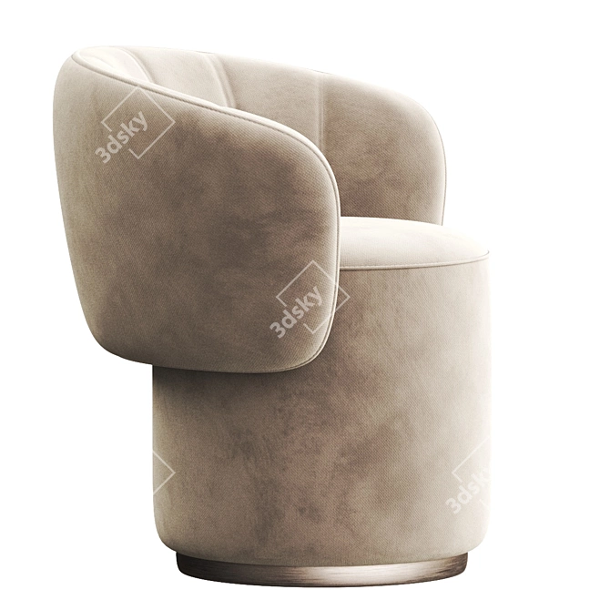 Sleek KIDMAN Easy Chair: Stylish Design & Comfort 3D model image 2