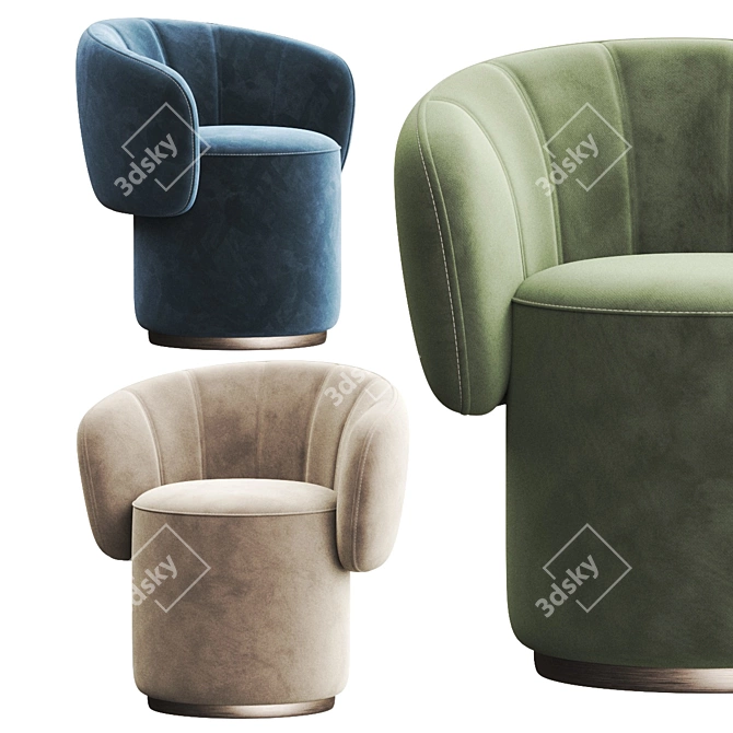 Sleek KIDMAN Easy Chair: Stylish Design & Comfort 3D model image 4