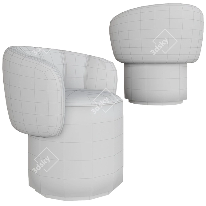 Sleek KIDMAN Easy Chair: Stylish Design & Comfort 3D model image 5